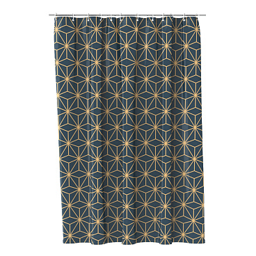 Штора для ванны Fora Мариголд 1800х1800 мм полиэстер синяя (FOR-OL11)