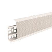 Плинтус ПВХ напольный Деконика 70 мм ясень бьянко 2200 мм