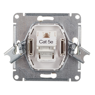 Розетка компьютерная Systeme Electric AtlasDesign встраиваемая бежевая RJ45 (ATN000283)