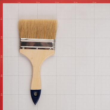 Кисть плоская смешанная щетина деревянная ручка 100х12 мм для красок и антисептиков на водной основе