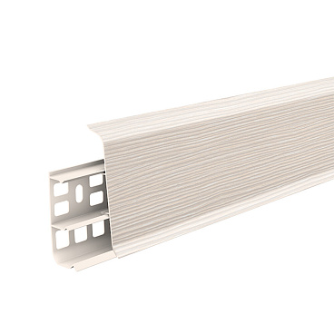 Плинтус ПВХ напольный Деконика 70 мм ясень бьянко 2200 мм