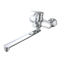 Смеситель для ванны РМС хром однорычажный с длинным изливом без лейки (PL7CH-006E)