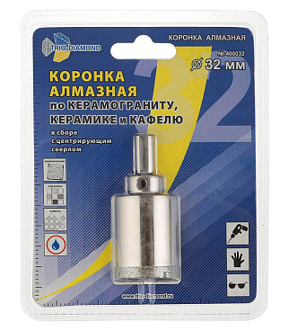 Коронка алмазная Trio-Diamond (400032) по керамограниту d32 мм