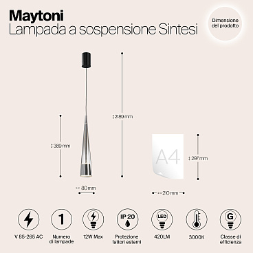 Подвесной светильник Maytoni P090PL-L12CH3K