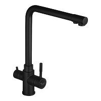 Смеситель для кухни Corsa Deco Prime черный с высоким изливом с подключением к фильтру однорычажный (966385)