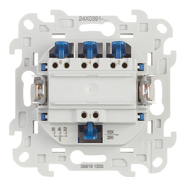 Выключатель Simon 24 Harmonie трехклавишный встраиваемый белый (2450391-030)