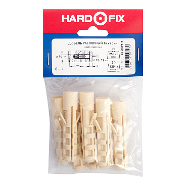Дюбель распорный Hard-Fix 14x70 мм нейлон (8 шт.)