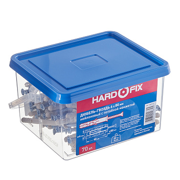 Дюбель-гвоздь Hard-Fix 6x80 мм потайная манжета нейлон (70 шт.)