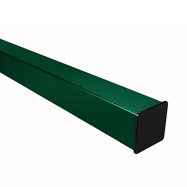 Столб для забора 50х50х1,5 мм 3 м зеленый RAL 6005