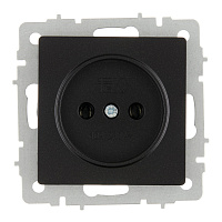 Розетка IEK Brite РС10-1-0-БрЧ встраиваемая черная (BR-R10-10-K02)