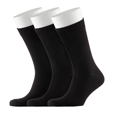 Носки мужские Hesler гребенная пряжа 44-46 черные (3 пары)