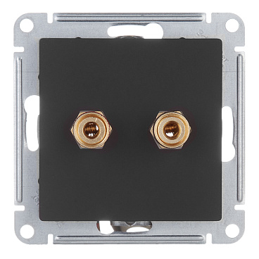 Розетка аудио Systeme Electric AtlasDesign встраиваемая карбон (ATN001087)