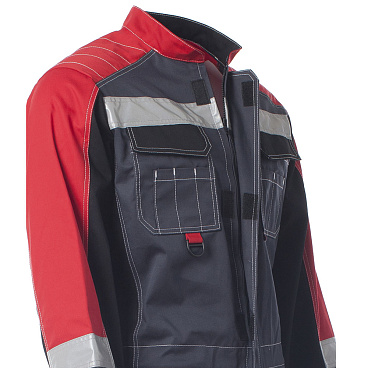 Комбинезон защитный Спрут Формула 56-58 рост 182-188 см серый/красный