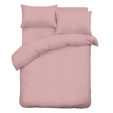 Комплект постельного белья 1,5-спальный сатин Lorikeet Solo пудровый с простыней 215х260 см