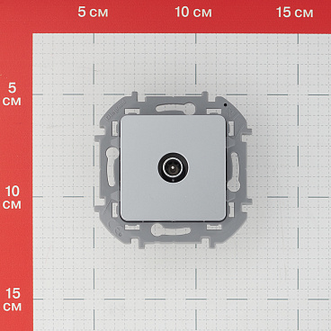 Розетка телевизионная Legrand Inspiria встраиваемая алюминий (673862)
