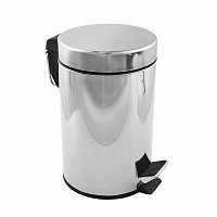 Ведро для мусора Fora с крышкой 3 л металл хром с педалью