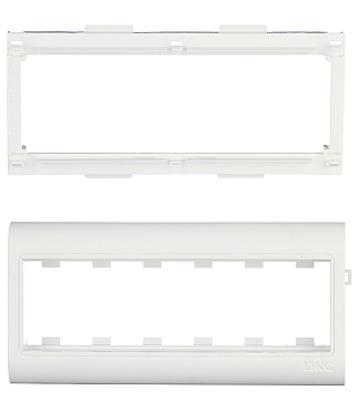 Рамка для кабель-канала 80х40/60 мм DKC Viva белая 6 модулей (10343)