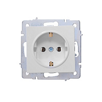 Розетка Lezard Vesna встраиваемая белая (742-0288-122B)