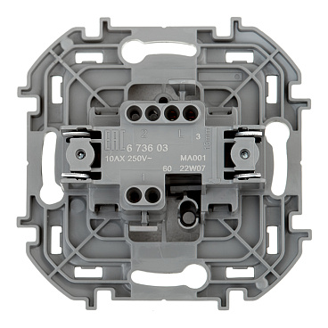 Выключатель Legrand Inspiria одноклавишный встраиваемый антрацит (673603)