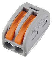 Клемма на 2 провода Wago 0,08-2,5 кв.мм с рычажками без пасты (50 шт.) (222-412/2650)