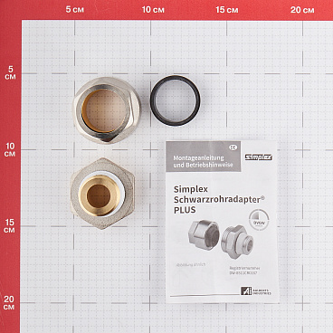 Адаптер трубный Simplex Plus 1/2 х G 3/4 ЕК для стальных труб (F13063)