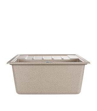 Мойка для кухни Granula Standart 76х50х20 см врезная с крылом кварц бежевая