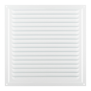 Решетка вентиляционная стальная Era 300х300 мм с сеткой белая