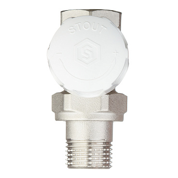 Клапан регулирующий Stout 1/2 НР(ш) х 1/2 ВР(г) для радиатора (SVR 2122 000015)