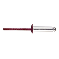 Заклепка вытяжная 4,8x18 мм алюминий/сталь красная RAL 3005 (100 шт.)