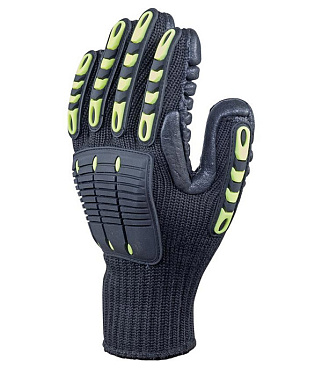 Перчатки 7 нитей неопреновое покрытие виброзащитные Delta Plus черные 10 (XL) (VV904JA10)