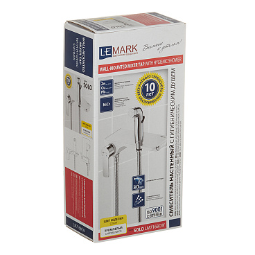 Смеситель с гигиеническим душем встраиваемый Lemark Solo со скрытой частью в комплекте белый (LM7168CW)