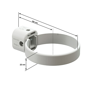 Хомут трубы Docke Lux пластиковый d100 мм шоколад RAL 8019