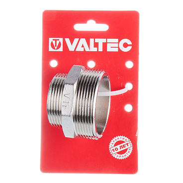 Ниппель переходной Valtec 2 НР(ш) х 1 1/2 НР(ш) латунный (VTr.580.N.0908)