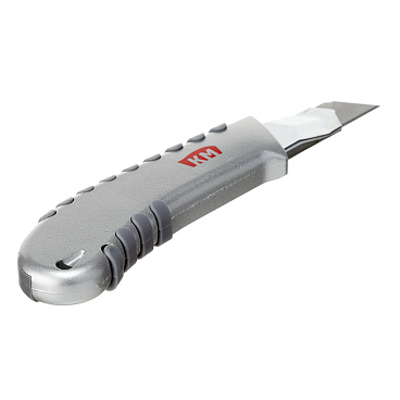 Нож строительный КМ 18 мм с ломающимся лезвием металлический корпус