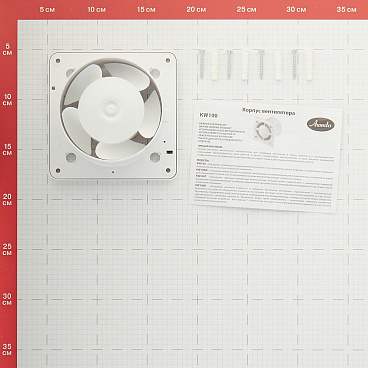 Вентилятор осевой Awenta KW100T без панели с таймером d100 мм белый