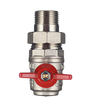 Кран шаровой латунный Valtec Base 3/4 ВР(г) х 3/4 НР(ш) бабочка с полусгоном угловой (VT.228.N.05)