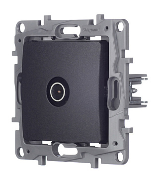 Розетка телевизионная Legrand Etika встраиваемая антрацит (672651)
