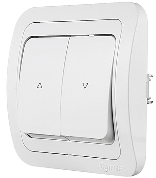 Кнопка управления жалюзи Makel Mimoza встраиваемая белая (12041)