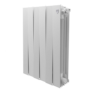 Радиатор биметаллический Royal Thermo Piano Forte 500 мм 6 секций 1" боковое подключение белый