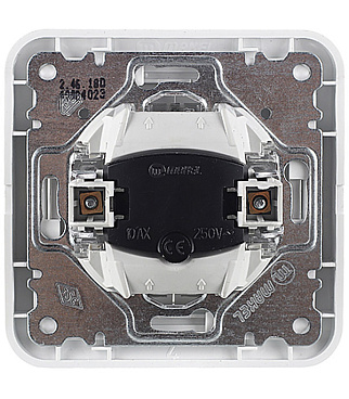 Выключатель Makel Mimoza двухклавишный встраиваемый белый с подсветкой (12023)