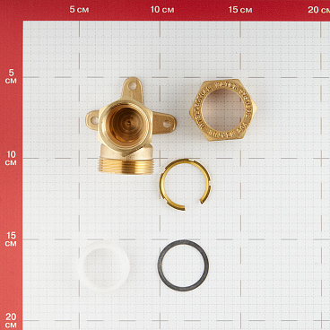 Угол Stahlmann IWS EasyFix 20 мм х 3/4 ВР(г) для гофрированных труб с креплением