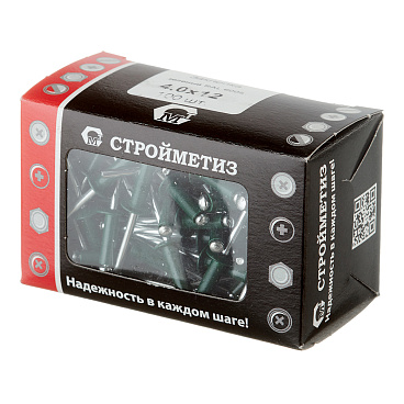 Заклепка вытяжная 4,0x12 мм алюминий/сталь зеленая RAL 6005 (100 шт.)