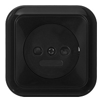 Розетка Svet накладная черная со шторками (EV0361-8311)