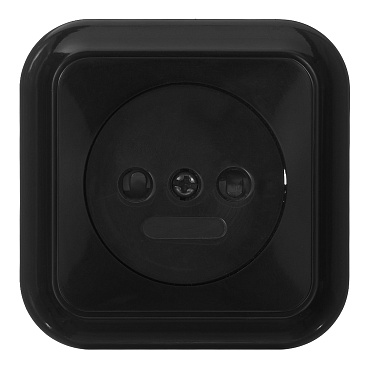 Розетка Svet накладная черная со шторками (EV0361-8311)