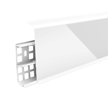 Плинтус ПВХ напольный Деконика 100 мм белый глянцевый 2200 мм