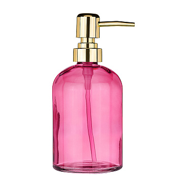 Дозатор для мыла Moroshka Bright Colors настольный стекло розовый (917-308-04)