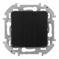 Выключатель Legrand Inspiria трехклавишный встраиваемый антрацит (673643)