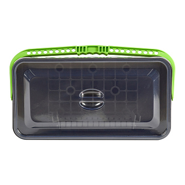 Ведро для мойки плитки пластиковое Wenzo с отжимным роликом и сеткой для губки 24 л