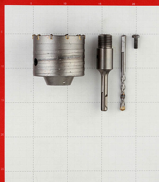 Коронка твердосплавная Практика (773-859) по бетону d75 мм с переходником