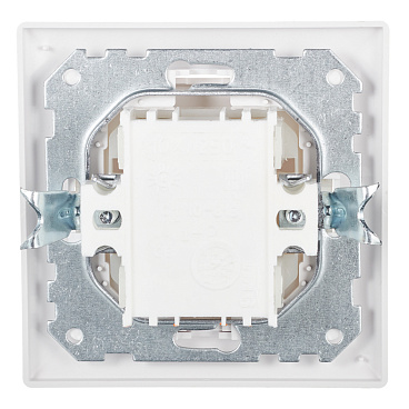 Выключатель Svet одноклавишный встраиваемый белый с подсветкой (SV1001-0008)